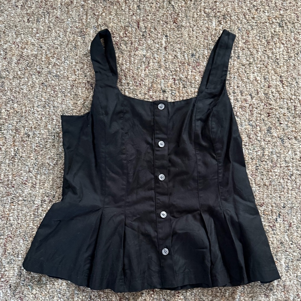 Elegant Black Button-Down Women's Top